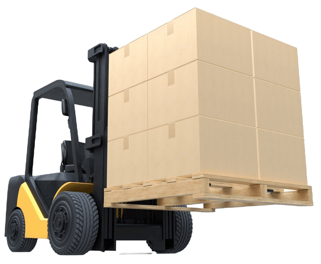 Trator transportando carga